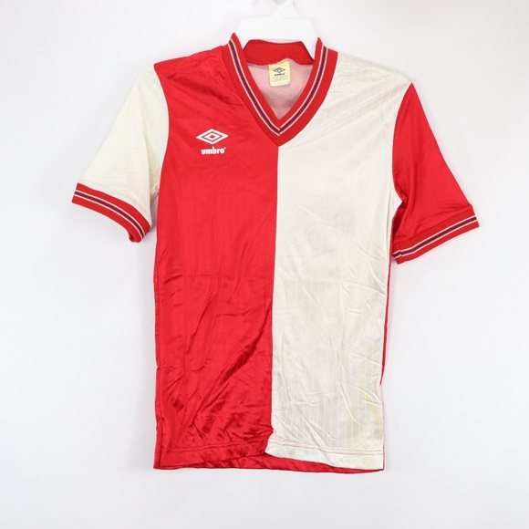 80s New Umbro Mens Medium Striped Soccer Jersey - Picture 1 of 7